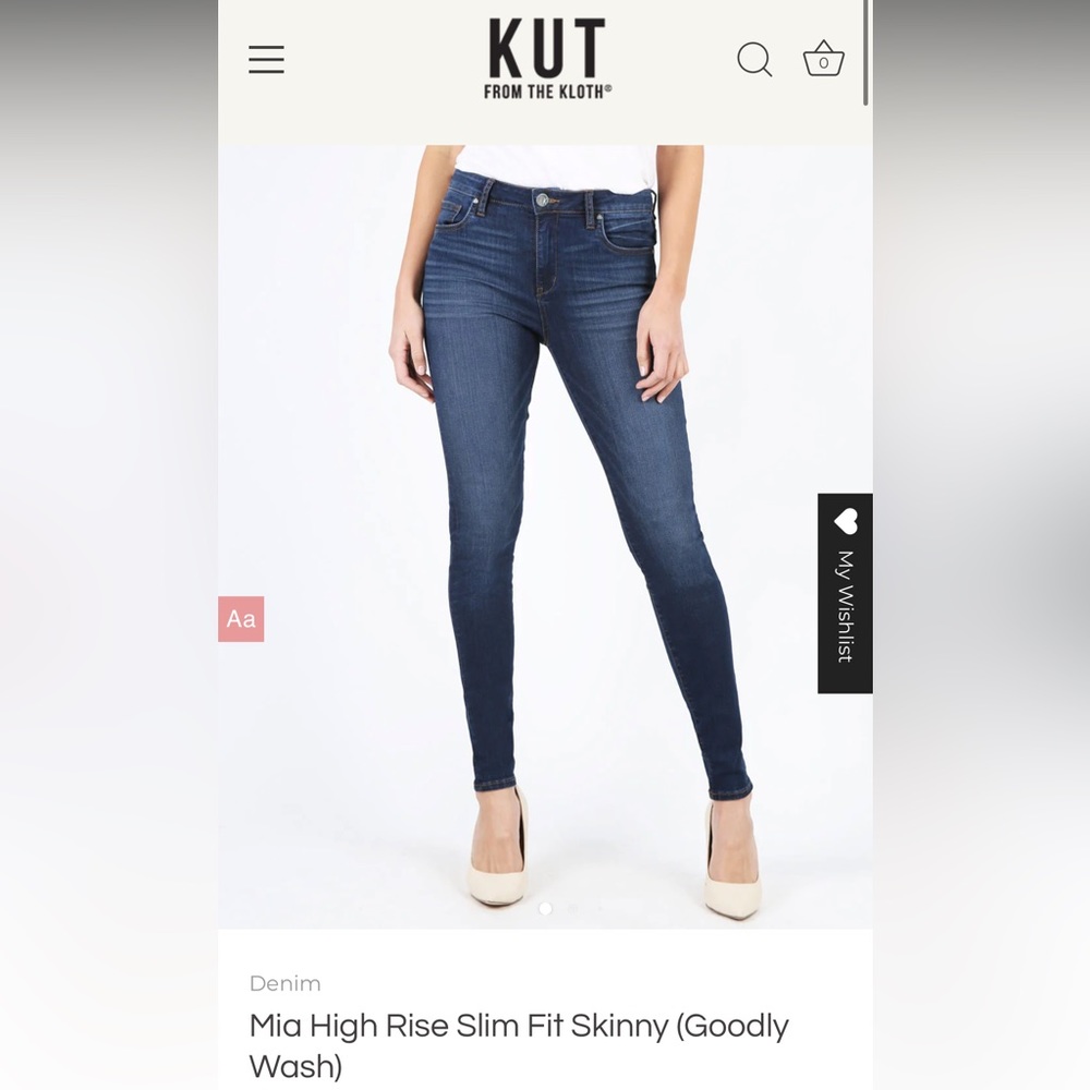 Kut From The Kloth - Size 6 Mid Rise Skinny Jeans